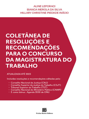 cover image of Coletânea de Resoluções e Recomendações para o Concurso da Magistratura do Trabalho